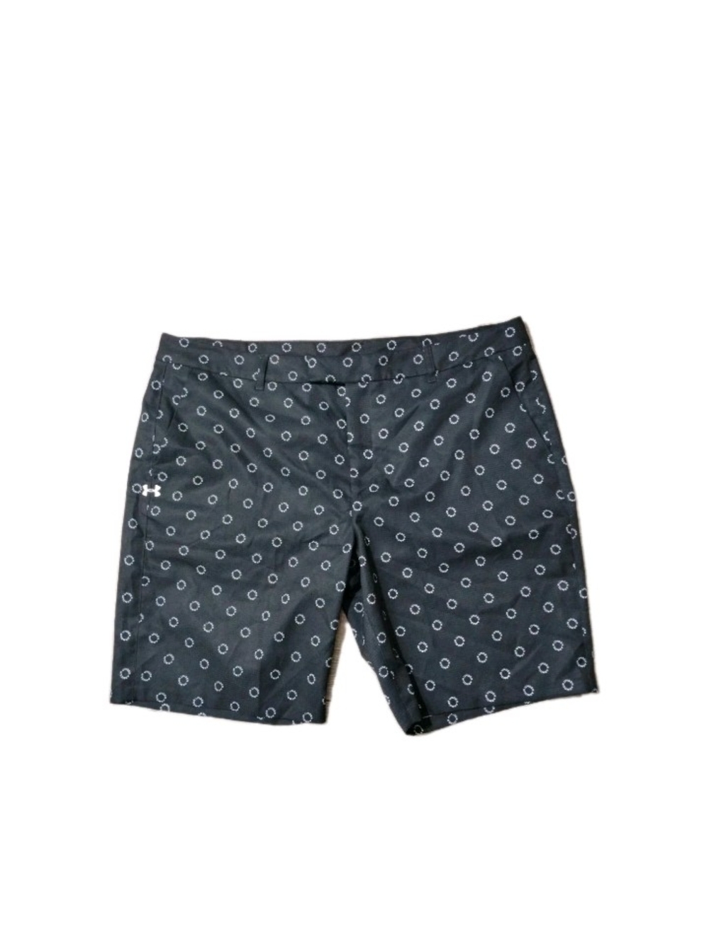 Under Armour Golf Heatgear Shorts UA Logo Pattern Blue Women's Size XL NWT